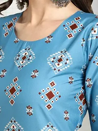 Stylish Blue Crepe Stitched Kurta For Women-thumb4