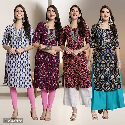 Fancy Crepe Kurtis for Women Pack Of 4