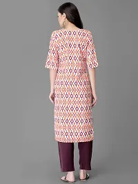 Stylish Crepe Printed Straight Kurta With Pant Set For Women-thumb2