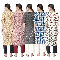 New Crepe Printed Kurtis Combo For Women Pack Of 5-thumb1