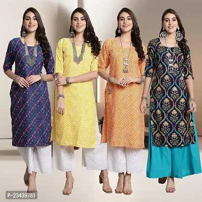 Fancy Crepe Kurtis for Women Pack Of 4-thumb0