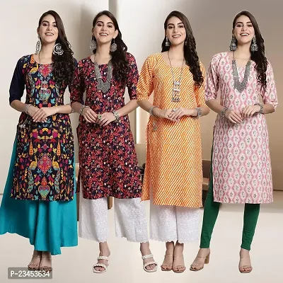 Fancy Crepe Kurtis for Women Pack Of 4