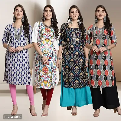 Fancy Crepe Kurtis for Women Pack Of 4-thumb0