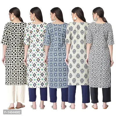 New Crepe Printed Kurtis Combo For Women Pack Of 5-thumb2