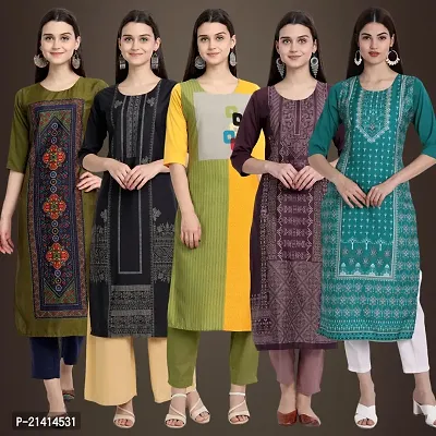 Fancy Crepe Kurtis For Women Pack Of 5