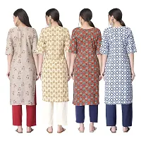 New Crepe Combo Printed Kurtis For Women Pack Of 4-thumb1