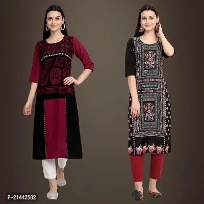 Fancy Crepe Kurtis for Women Pack Of 2