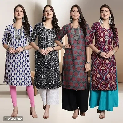 Fancy Crepe Kurtis for Women Pack Of 4