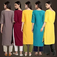 Fancy Crepe Kurtis For Women Pack Of 5-thumb1