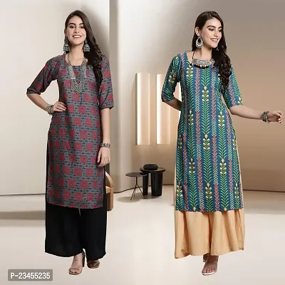 Fancy Rayon Kurtis For Women Pack Of 2