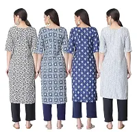 New Crepe Combo Printed Kurtis For Women Pack Of 4-thumb1