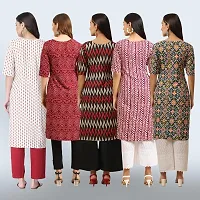 Women Stylish Crepe Printed Staright Kurta-thumb1