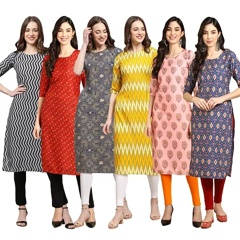 Gorgeous Straight Crepe Kurta For Women Combo Pack Of