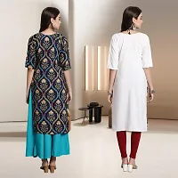 Fancy Rayon Kurtis For Women Pack Of 2-thumb1