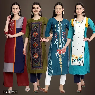 Fancy Crepe Kurtis for Women Pack Of 4