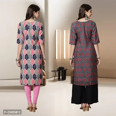 Fancy Rayon Kurtis For Women Pack Of 2-thumb2