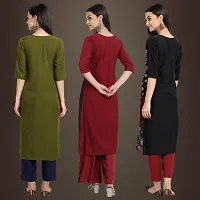 Fancy Crepe Kurtis for Women Pack Of 3-thumb1