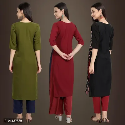 Fancy Crepe Kurtis for Women Pack Of 3-thumb2