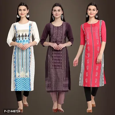 Fancy Crepe Kurtis for Women Pack Of 3-thumb0