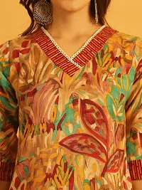 Stylish Multicoloured Crepe Printed Kurta Bottom and Dupatta Set For Women-thumb3