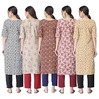 New Crepe Printed Kurtis Combo For Women Pack Of 5-thumb1