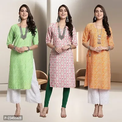 Fancy Rayon Kurtis For Women Pack Of 3