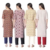 New Crepe Combo Printed Kurtis For Women Pack Of 4-thumb1