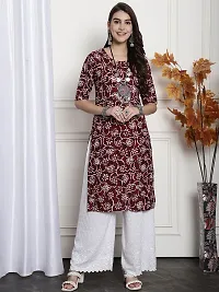 Fancy Crepe Printed Kurtas For Women Pack Of 6-thumb4