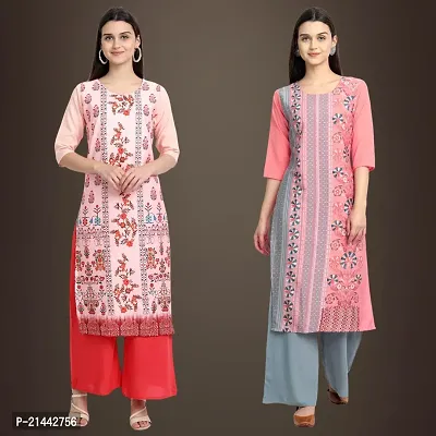 Fancy Crepe Kurtis for Women Pack Of 2-thumb0