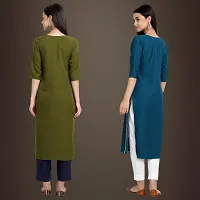 Fancy Crepe Kurtis for Women Pack Of 2-thumb1