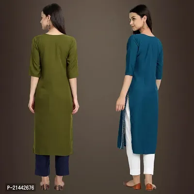 Fancy Crepe Kurtis for Women Pack Of 2-thumb2