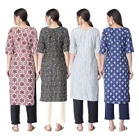 New Crepe Combo Printed Kurtis For Women Pack Of 4-thumb1