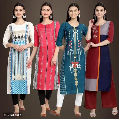 Fancy Crepe Kurtis for Women Pack Of 4