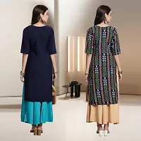 Fancy Rayon Kurtis For Women Pack Of 2-thumb1