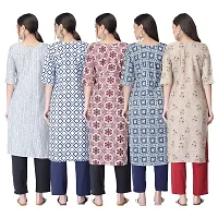 New Crepe Printed Kurtis Combo For Women Pack Of 5-thumb1