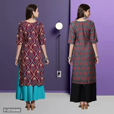 Fancy Crepe Kurtas For Women Pack Of 2-thumb2