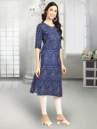 Stylish Blue Crepe Stitched Kurta For Women-thumb2