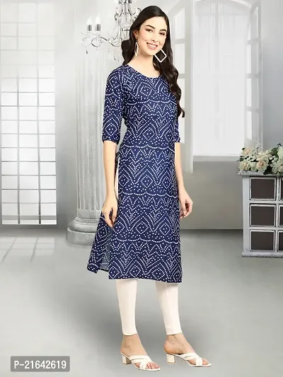 Stylish Blue Crepe Stitched Kurta For Women-thumb3