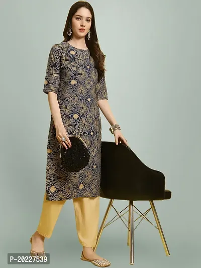 New Stylish Crepe Printed Kurti For Women-thumb0