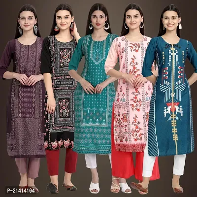 Fancy Crepe Kurtis For Women Pack Of 5