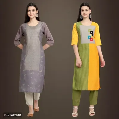 Fancy Crepe Kurtis for Women Pack Of 2-thumb0