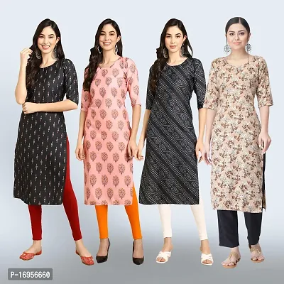 Women Stylish Crepe Straight Kurta