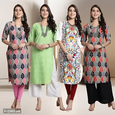 Fancy Crepe Kurtis for Women Pack Of 4-thumb0