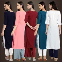 Fancy Crepe Kurtis For Women Pack Of 5-thumb1