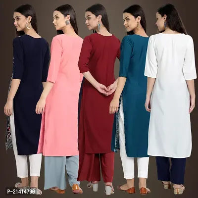 Fancy Crepe Kurtis For Women Pack Of 5-thumb2