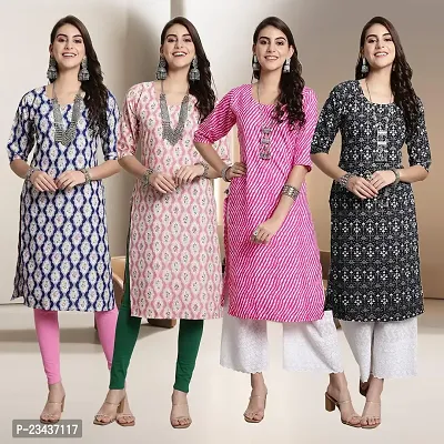 Fancy Crepe Kurtis for Women Pack Of 4-thumb0