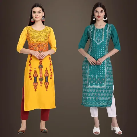 Fancy Crepe Kurtis for Women Pack Of 2