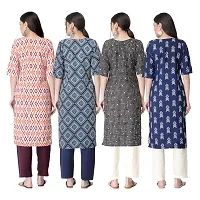 New Crepe Combo Printed Kurtis For Women Pack Of 4-thumb1