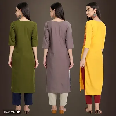 Fancy Crepe Kurtis for Women Pack Of 3-thumb2