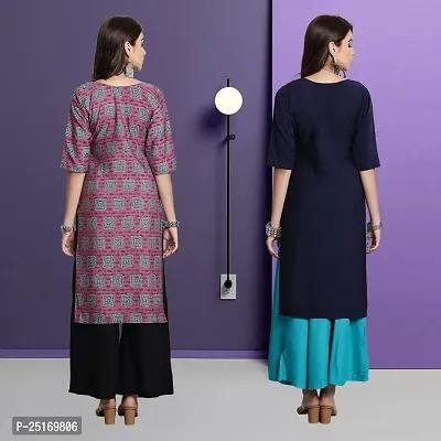 Fancy Crepe Kurtas For Women Pack Of 2-thumb2